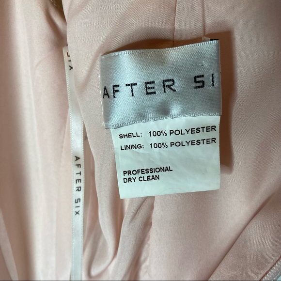 After Six blush pink high neck keyhole bridesmaid dress style 1502 size 6 - Picture 10 of 10